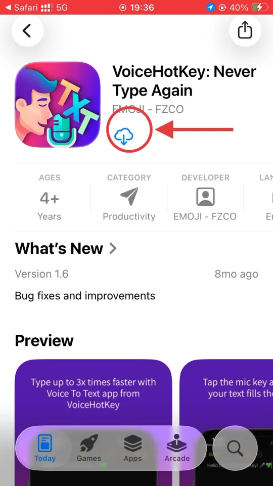 VoiceHotKey w App Store na iOS