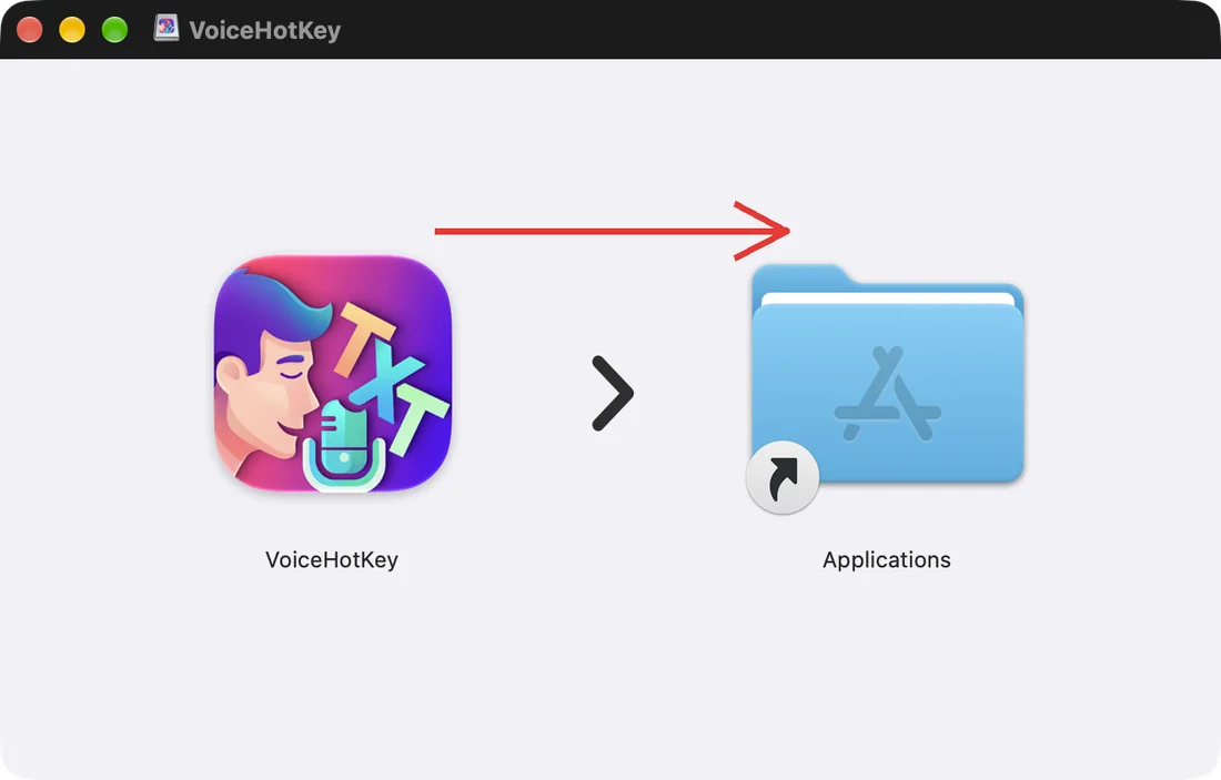Przeciąganie VoiceHotKey na folder Aplikacje